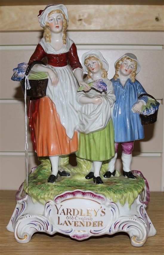 A Yardleys Old English Lavender porcelain advertising group